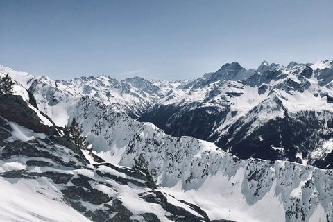 Pictures from Sportalm Snow-covered mountains under a clear blue sky